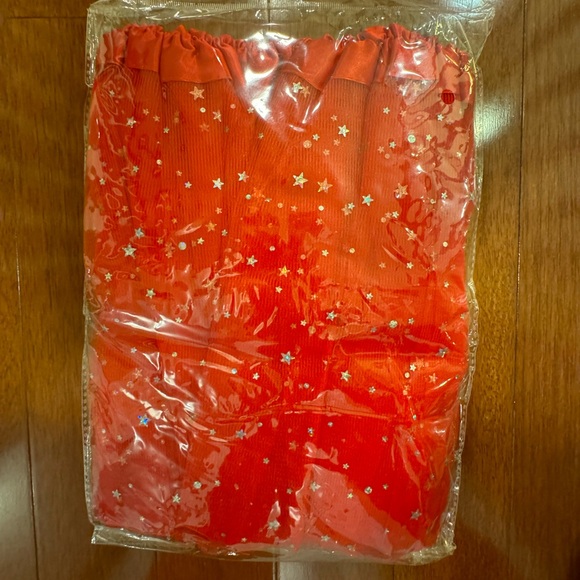 New Girls Red TuTu with silver stars. Never taken out of package - Picture 1 of 2